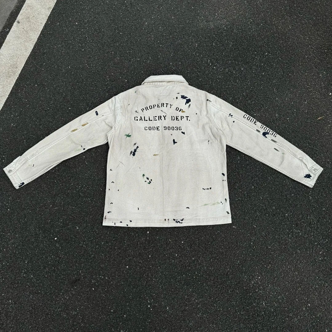 P300💰G44 Gallery Dept EP Jacket Hand-painted graffiti jacket American high street zipper jacket Size: S-XL